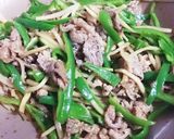 青椒肉絲 ～牛肉とピーマンの炒め物～作り方5写真