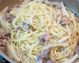 大根と水菜とえのき茸の冬野菜パスタ作り方5写真