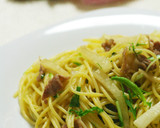 大根と水菜とえのき茸の冬野菜パスタ作り方7写真