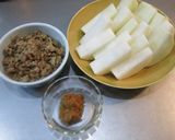 簡単☆肉味噌大根作り方1写真