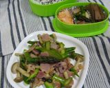 アスパラとしめじのベーコンバター炒め作り方3写真
