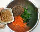 挽肉・ほうれん草・人参コチュジャンあえ♪作り方10写真