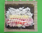 カニカマとハムのマヨ寿司ロール作り方6写真