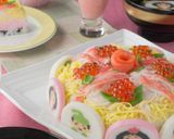 簡単ひなまつりちらし寿司ケーキ作り方8写真