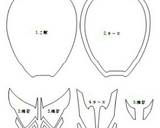 仮面ライダーゴースト キャラ弁 型紙付作り方13写真