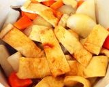 柚子風味♡栄養満点！大根と油揚げの煮物作り方8写真