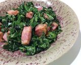 ケールのにんにくベーコン炒め作り方5写真