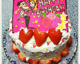 息子と母と作った、妹のお誕生日ケーキ♪作り方6写真