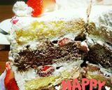 息子と母と作った、妹のお誕生日ケーキ♪作り方7写真