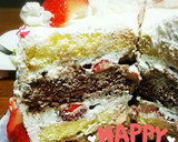 息子と母と作った、妹のお誕生日ケーキ♪作り方7写真