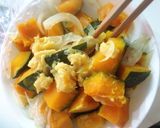 簡単レンジ☆かぼちゃサラダ〜白味噌チーズ作り方3写真