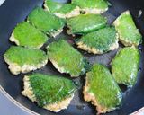 ヘルシー♪大豆と鶏挽肉の大葉はさみ焼き作り方5写真