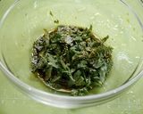 レンジで簡単！春菊のまぜご飯作り方1写真
