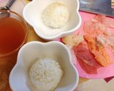 手毬サイズ♪5種のお刺身だし茶漬け♡作り方1写真