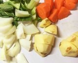 ごろごろ野菜のミルクパスタ作り方1写真