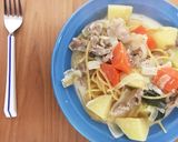 ごろごろ野菜のミルクパスタ作り方6写真