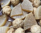 手抜き（笑）鶏つくねと大根の煮物作り方3写真