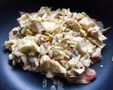 豚バラお好み焼きそば(日本蕎麦)作り方4写真