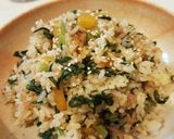 大根の葉とたくあんの和風チャーハン作り方7写真