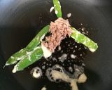 お弁当に簡単5分★絹さやとツナの卵とじ作り方2写真