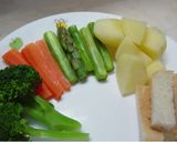 野菜と一緒に簡単ごまチーズフォンデュ作り方1写真