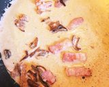 ポルチーニ茸とベーコンのクリームパスタ作り方3写真