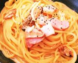ポルチーニ茸とベーコンのクリームパスタ作り方5写真