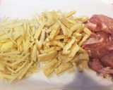 だし醤油でおこげ!鶏生姜 炊き込みご飯作り方3写真