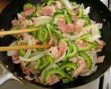 ゴーヤ・ベーコン・玉ねぎのチーズ焼き作り方5写真