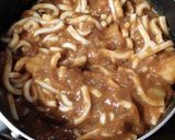 ＊カレーの残りで焼きカレーうどん＊作り方2写真