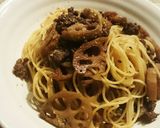 シャキシャキ。和風れんこんパスタ作り方5写真
