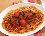 甘酸っぱい！簡単トマトソーススパゲッティ作り方8写真
