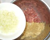 大豆水煮のハンバーグ♪大豆・挽肉・おかず作り方6写真