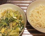 ポン酢でさっぱり♡春菊の卵とじうどん作り方6写真