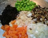 鶏ひき肉と豆腐の巾着煮作り方1写真