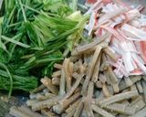 ゴボウと水菜のマヨポン和え作り方3写真
