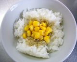 北海道を満喫♬とろろコーンバターむすび作り方2写真