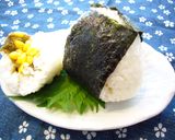 北海道を満喫♬とろろコーンバターむすび作り方5写真