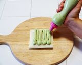 【ふりふりクリーム】抹茶ホイップ苺サンド作り方6写真