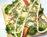 薫香 ブロ×ミニトマ 塩*塩昆布トースト作り方5写真