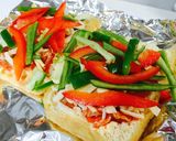 彩り綺麗な 油揚げのキムチピザ作り方4写真