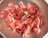 豚バラ肉と茄子の味噌豆板醤炒め作り方1写真