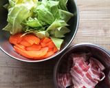 ☆春きゃべつと豚肉の香味ペースト炒め☆作り方1写真