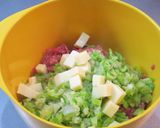 フライパンで簡単キャベツ＆チーズメンチ作り方3写真