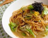 レタスとタラコ♡十六茶スープパスタ！作り方5写真