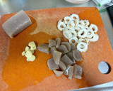 ちくわとコンニャクと牛肉の甘辛炒め。作り方1写真
