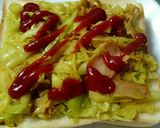 キャベツたっぷりカレーピザ✩作り方3写真