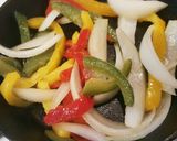 スキレット鍋と冷凍唐揚げでかんたん酢鶏♪作り方3写真
