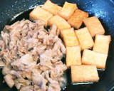 厚揚げと豚バラ肉のすき焼き風旨々煮作り方6写真