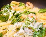 菜の花と海老のチーズペンネ作り方6写真
